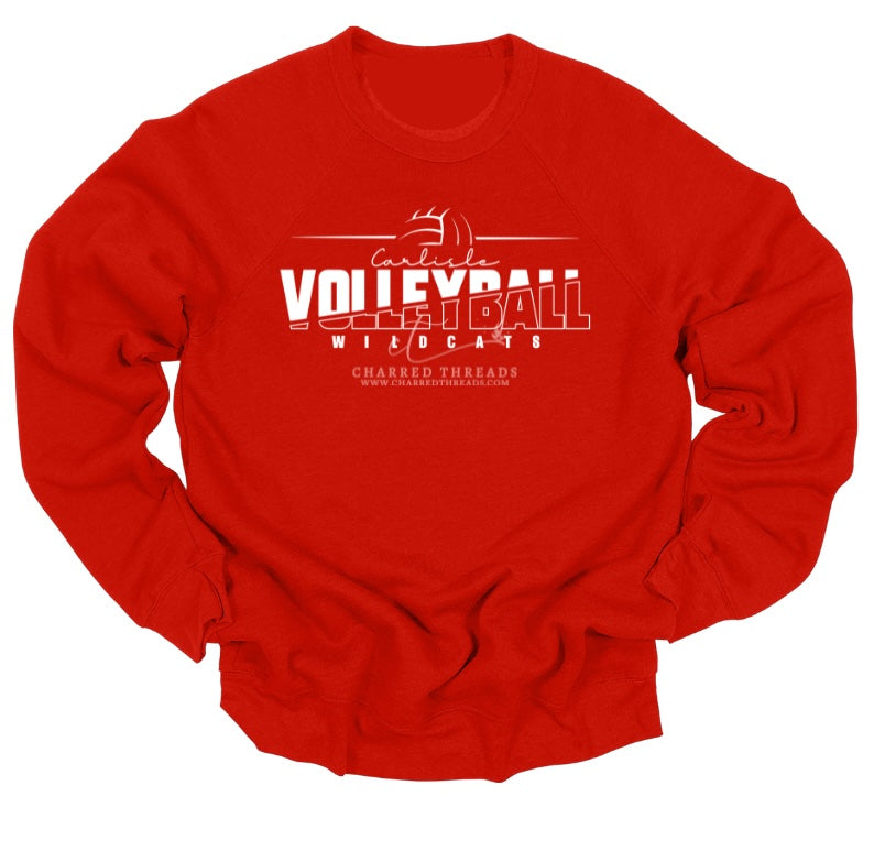 Carlisle Wildcats Split Letter Volleyball Collection | Tee, Long Sleeve, Crewneck & Hoodie