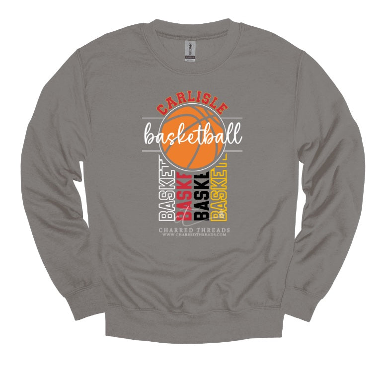 Vertical Bounce Carlisle Basketball Tee, Crewneck, or Hoodie | Infant–Adult Sizes | Black, Red, White, or Charcoal