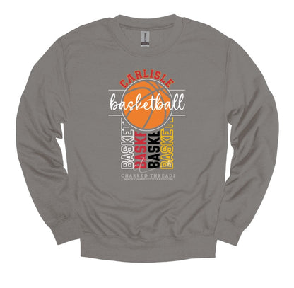 Vertical Bounce Carlisle Basketball Tee, Crewneck, or Hoodie | Infant–Adult Sizes | Black, Red, White, or Charcoal
