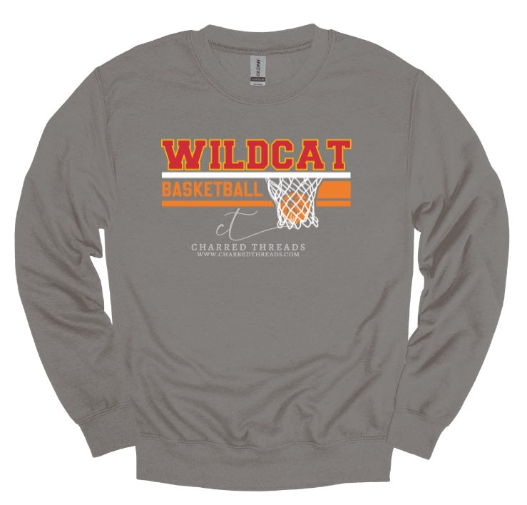 Wildcat Net Carlisle Basketball Tee, Crewneck, or Hoodie | Infant–Adult Sizes | Black, Red, White, or Charcoal