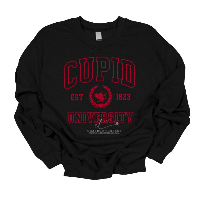 Cupid University Graphic Tee & Crewneck Sweatshirt