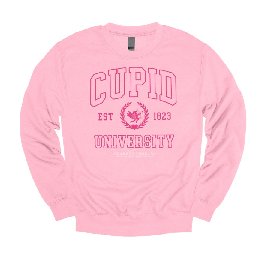 Cupid University Graphic Tee & Crewneck Sweatshirt