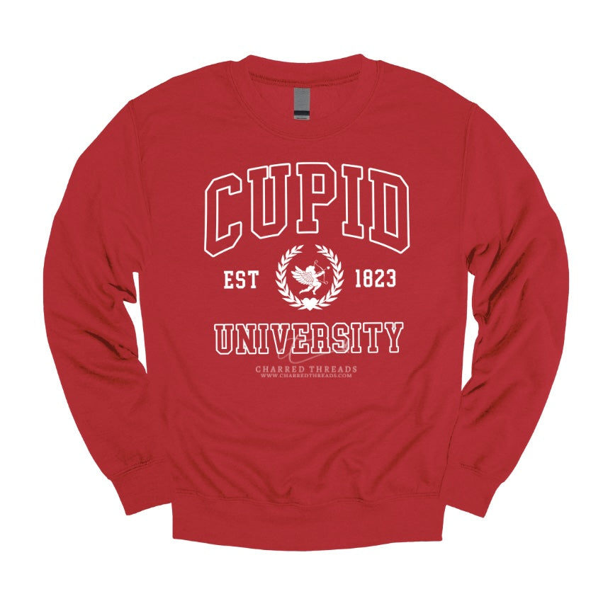 Cupid University Graphic Tee & Crewneck Sweatshirt