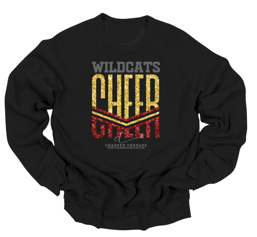 Wildcats Glitter Force Collection | Tee, Crewneck, Hoodie, Shorts, or Joggers | Infant–Adult Sizes