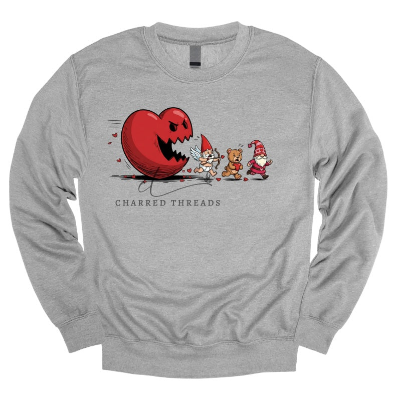 Pac-Man Valentine Tee & Crewneck – Funny Love Graphic