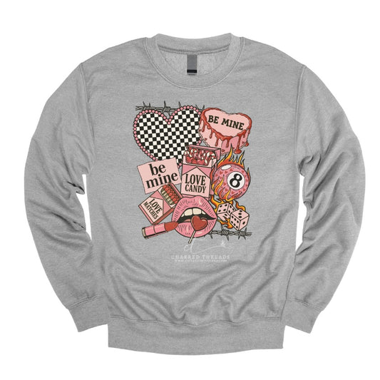 Retro Valentine Collage Graphic Tee & Crewneck Sweatshirt