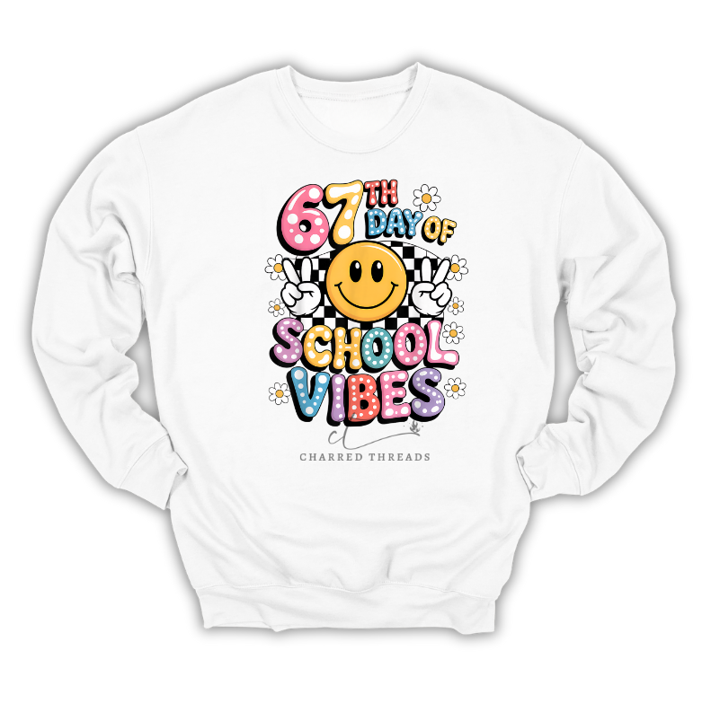 67th Day of School Vibes – Retro Smiley Apparel Collection