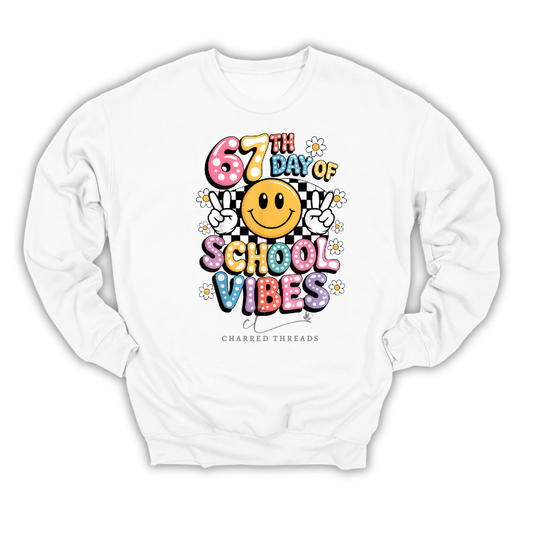 67th Day of School Vibes – Retro Smiley Apparel Collection
