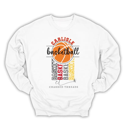 Vertical Bounce Carlisle Basketball Tee, Crewneck, or Hoodie | Infant–Adult Sizes | Black, Red, White, or Charcoal