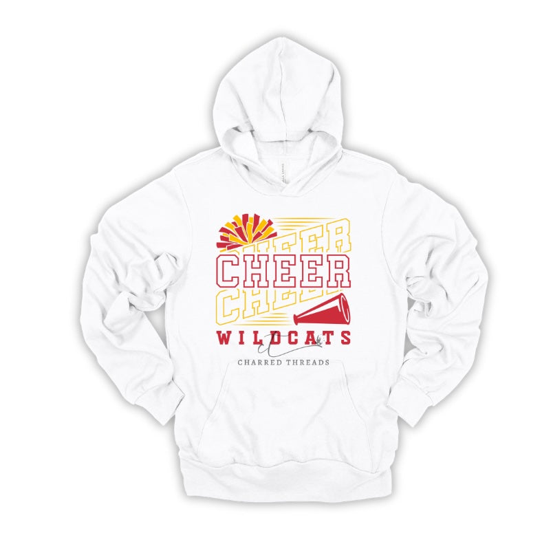 Wildcats Pom Power Cheer Collection | Tee, Crewneck, Hoodie, Shorts, or Joggers | Infant–Adult Sizes