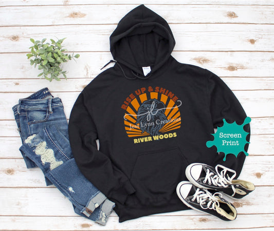 2021 River Woods Elementary Rise Up & Shine Eagle Hooded Sweatshirt