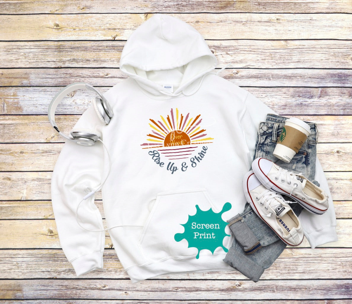 2021 River Woods Elementary Rise Up & Shine Hooded Sweatshirt