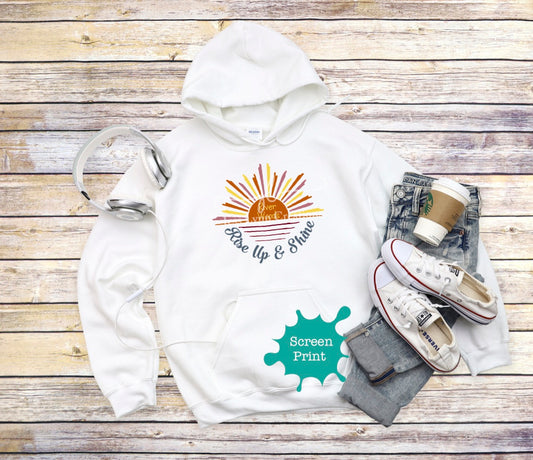 2021 River Woods Elementary Rise Up & Shine Hooded Sweatshirt