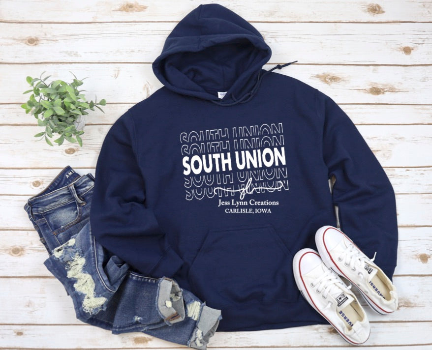2022 Stacked South Union Elementary Hooded Sweatshirt
