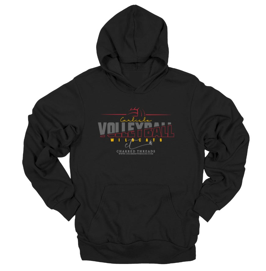 Carlisle Wildcats Split Letter Volleyball Collection | Tee, Long Sleeve, Crewneck & Hoodie