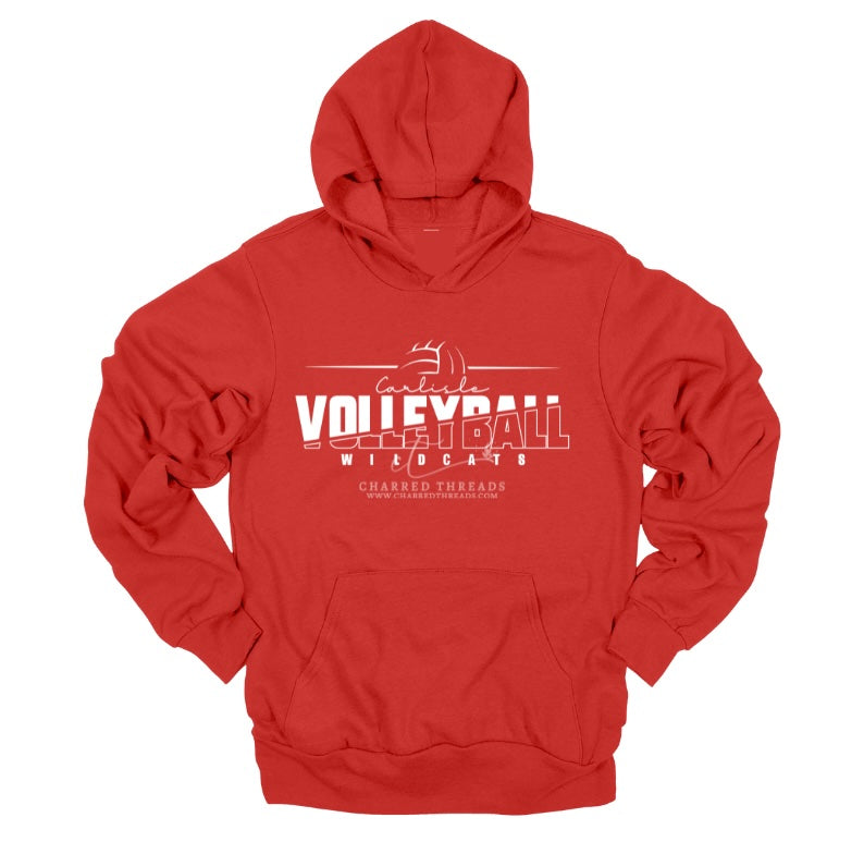 Carlisle Wildcats Split Letter Volleyball Collection | Tee, Long Sleeve, Crewneck & Hoodie