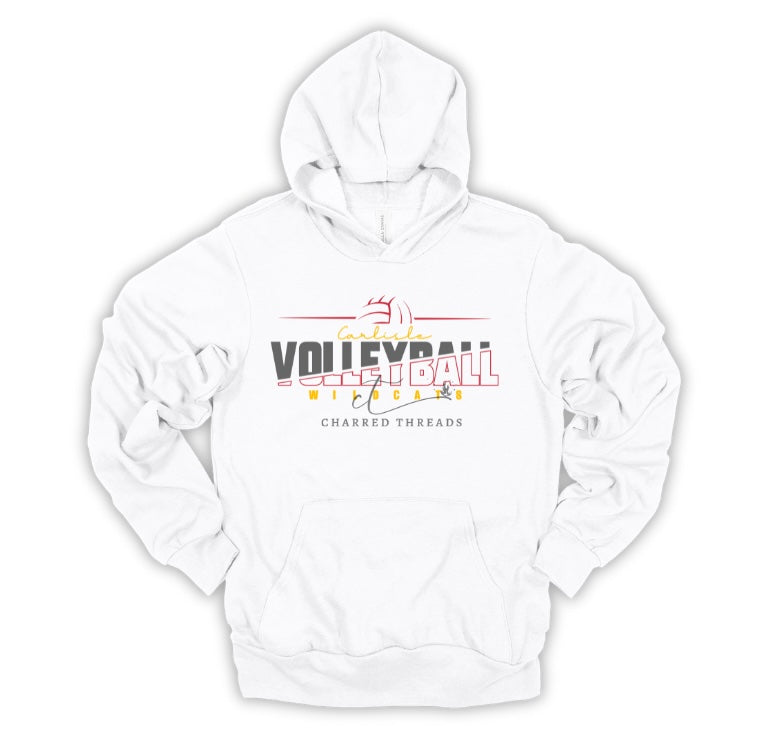 Carlisle Wildcats Split Letter Volleyball Collection | Tee, Long Sleeve, Crewneck & Hoodie