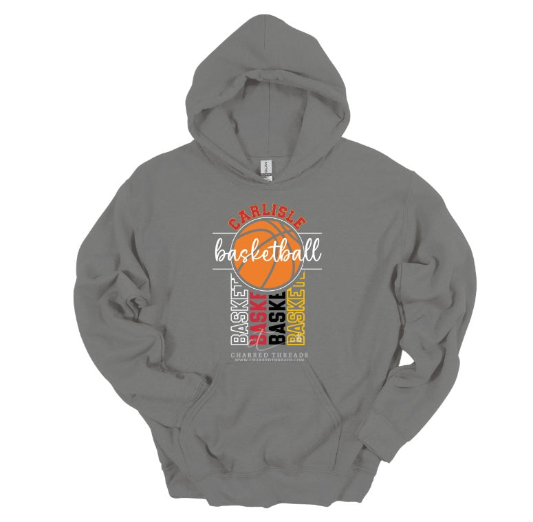 Vertical Bounce Carlisle Basketball Tee, Crewneck, or Hoodie | Infant–Adult Sizes | Black, Red, White, or Charcoal