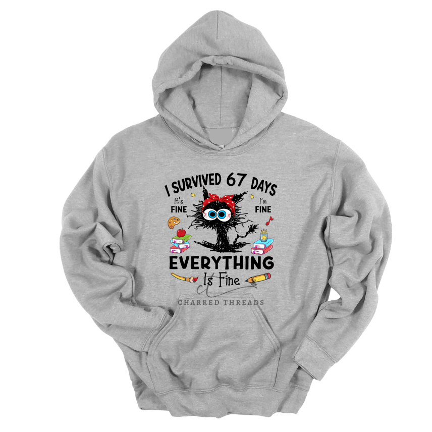 I Survived 67 Days – Everything Is Fine Apparel Collection