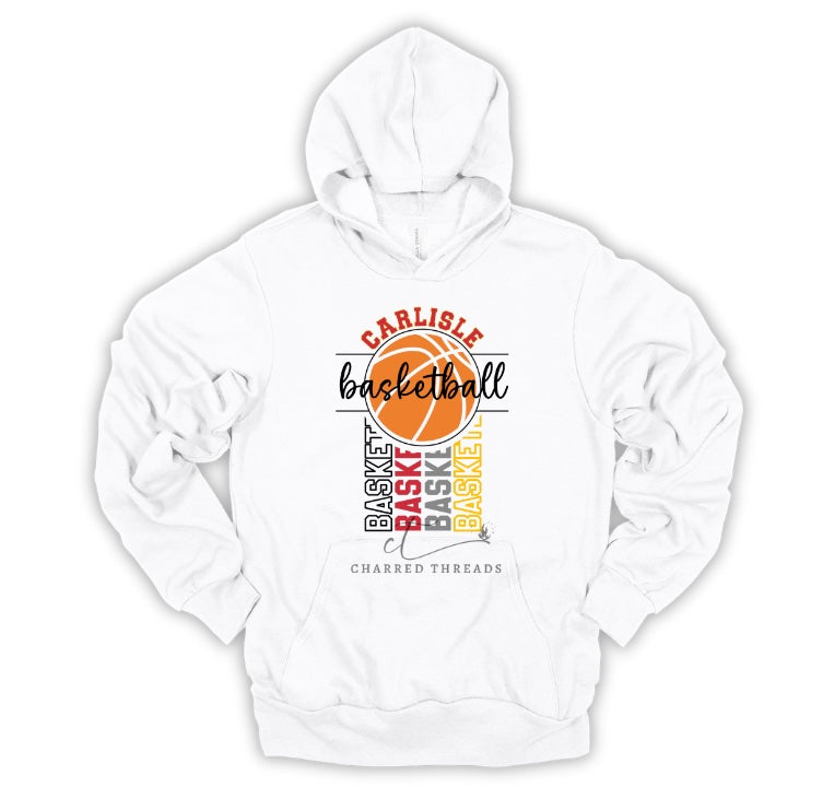 Vertical Bounce Carlisle Basketball Tee, Crewneck, or Hoodie | Infant–Adult Sizes | Black, Red, White, or Charcoal