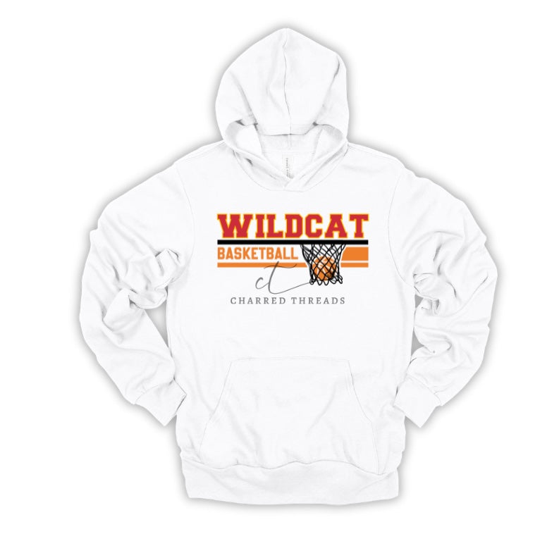 Wildcat Net Carlisle Basketball Tee, Crewneck, or Hoodie | Infant–Adult Sizes | Black, Red, White, or Charcoal