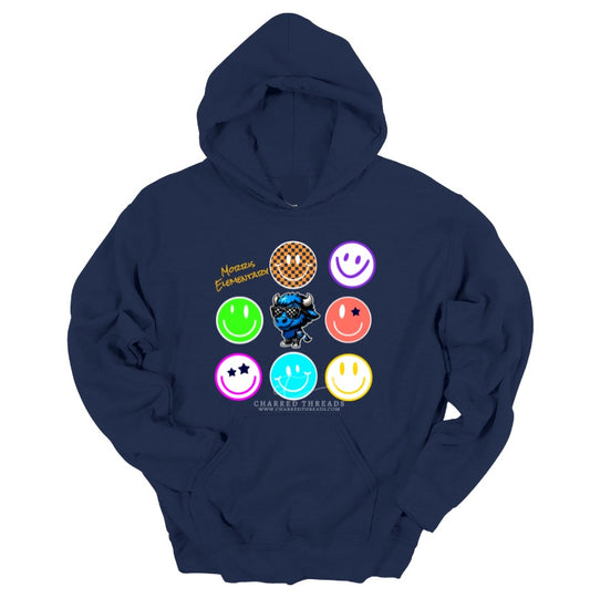 2025 Morris Elementary Smiley Mascot Hooded Sweatshirt
