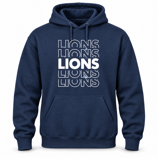 2022 King Elementary Stacked Lions Hooded Sweatshirt