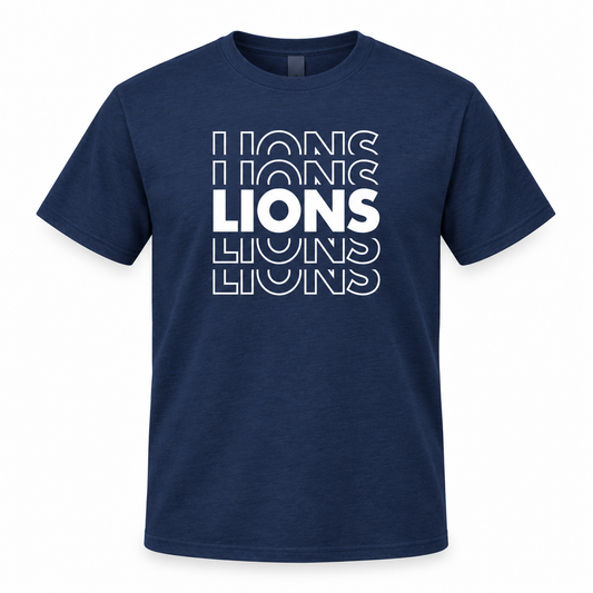 2022 King Elementary Stacked Lions Short Sleeve T-Shirt