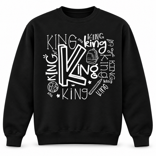 2022 King Elementary Typography Crewneck Sweatshirt