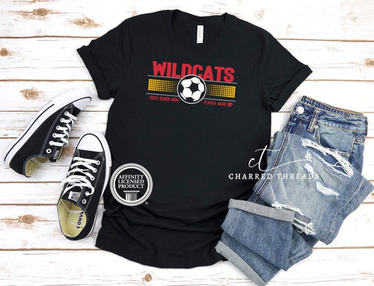 Carlisle Wildcats Soccer 2024 Senior Mom Short Sleeve T-Shirt