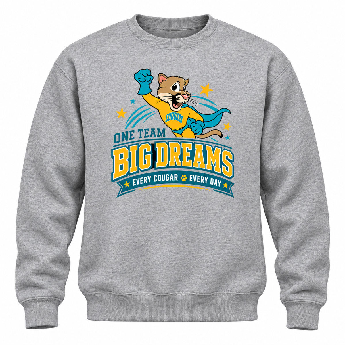 2026 Carver Elementary One Team Big Dreams Crewneck Sweatshirt