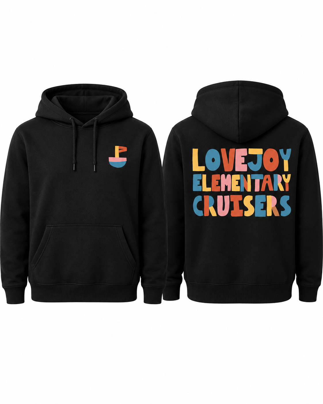 2026 Lovejoy Elementary Retro Colorblock Hooded Sweatshirt