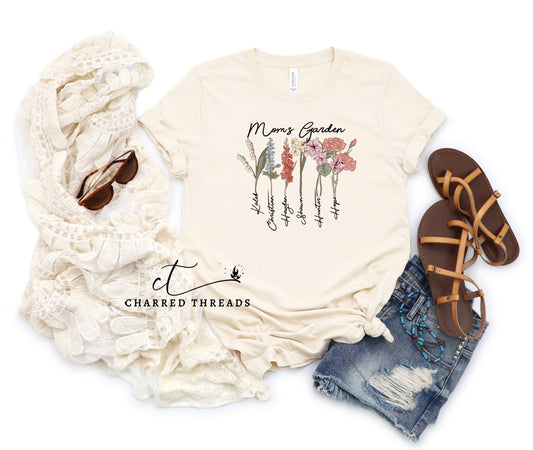 Personalized Birth Flower Short Sleeve Shirt