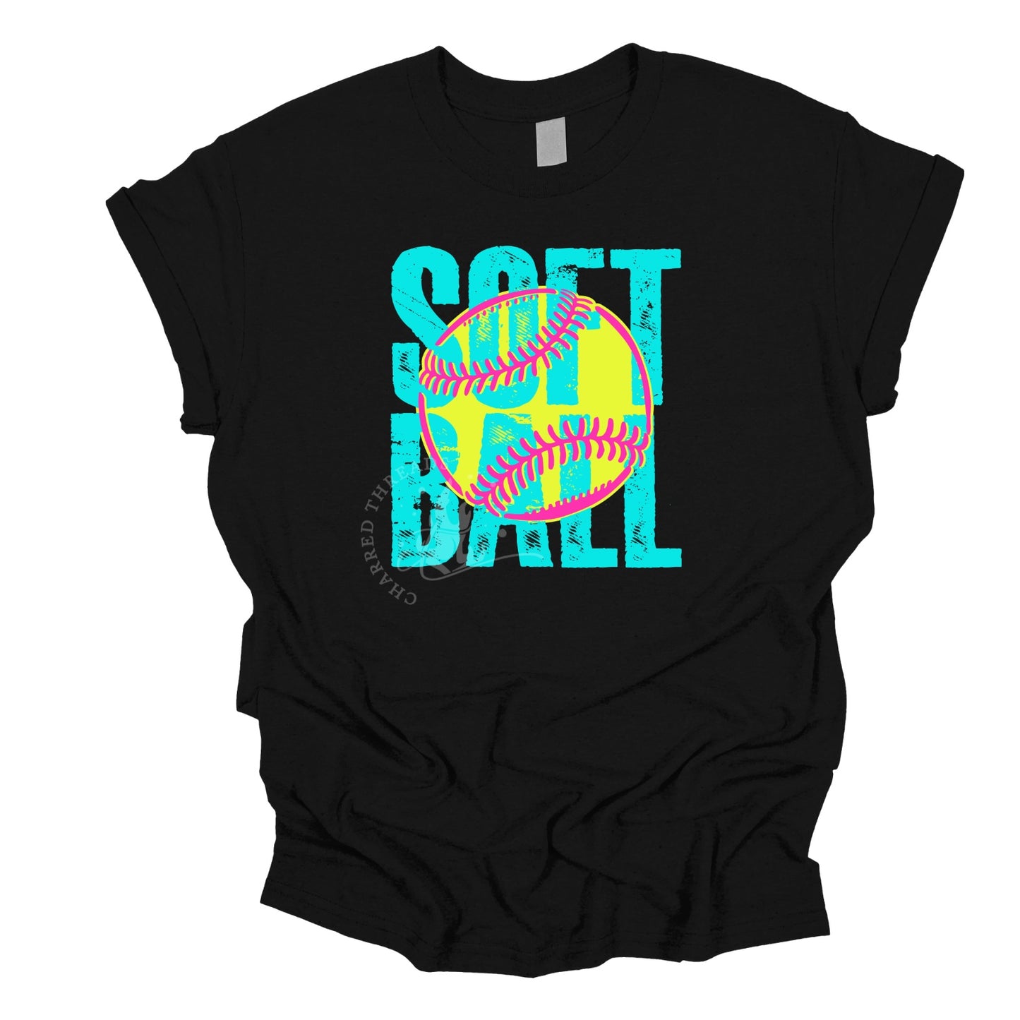 Softball Retro Tee | Trendy Softball Shirt | Neon Softball Graphic Tee