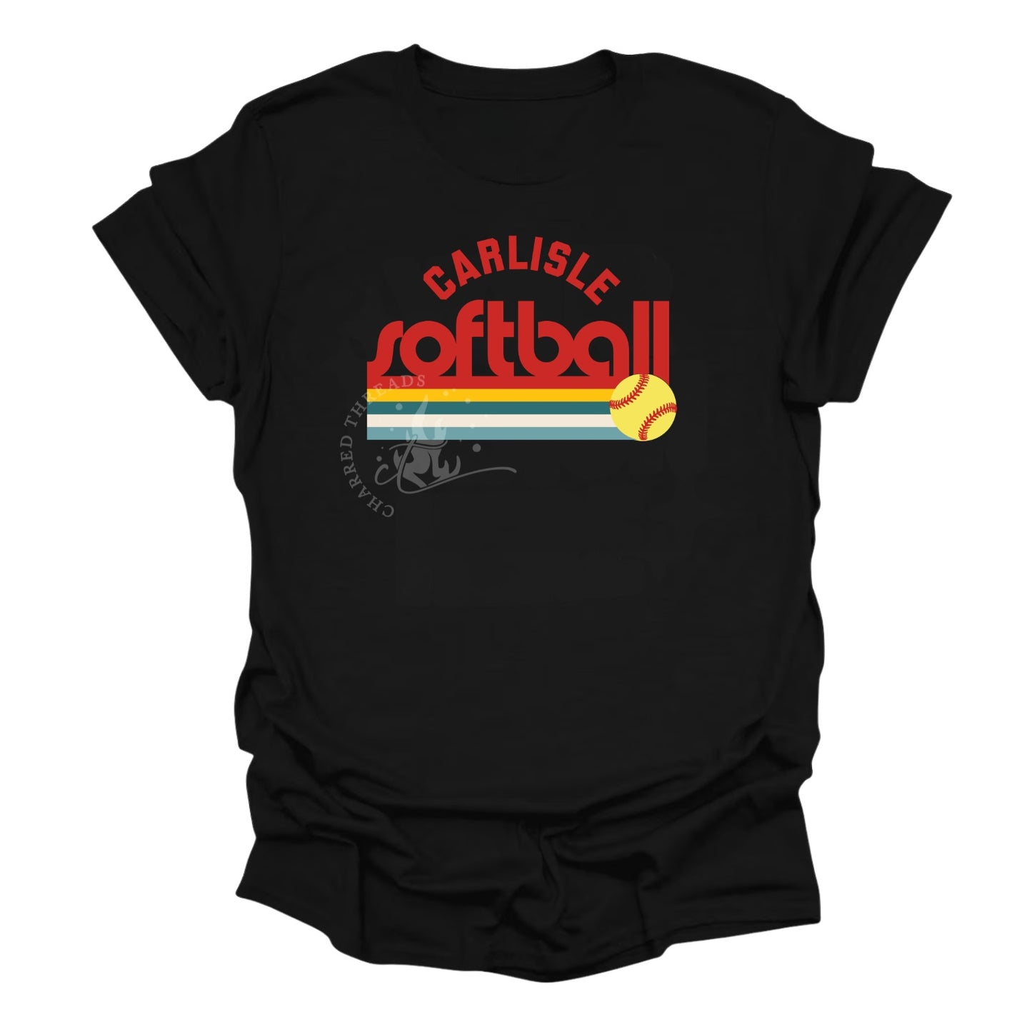 Carlisle Wildcats Retro Softball Shirt | Vintage Softball Tee | Carlisle Game Day Shirt