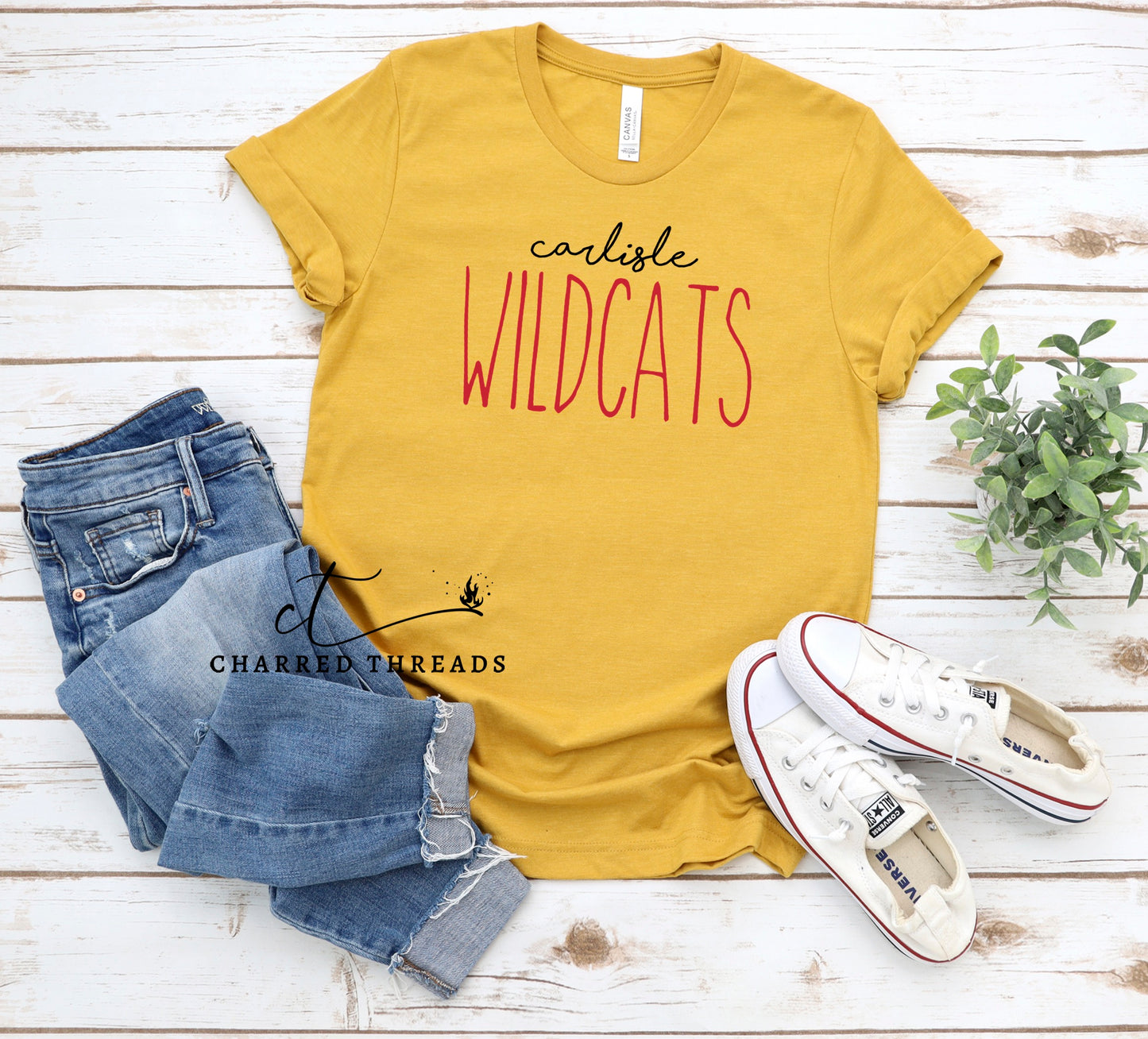 Rae Dunn Inspired Carlisle Wildcats Short Sleeve Shirt