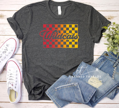 Retro Gradient Wildcats Short Sleeve Shirt