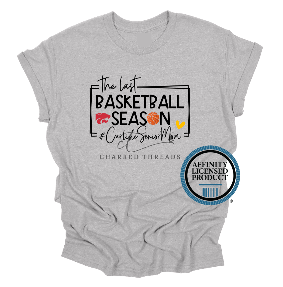 The Last Basketball Season Senior Basketball Mom Tee, Crewneck