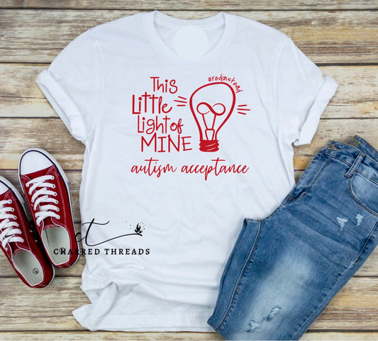 This Little Light of Mine Autism Acceptance Graphic Short Sleeve Shirt