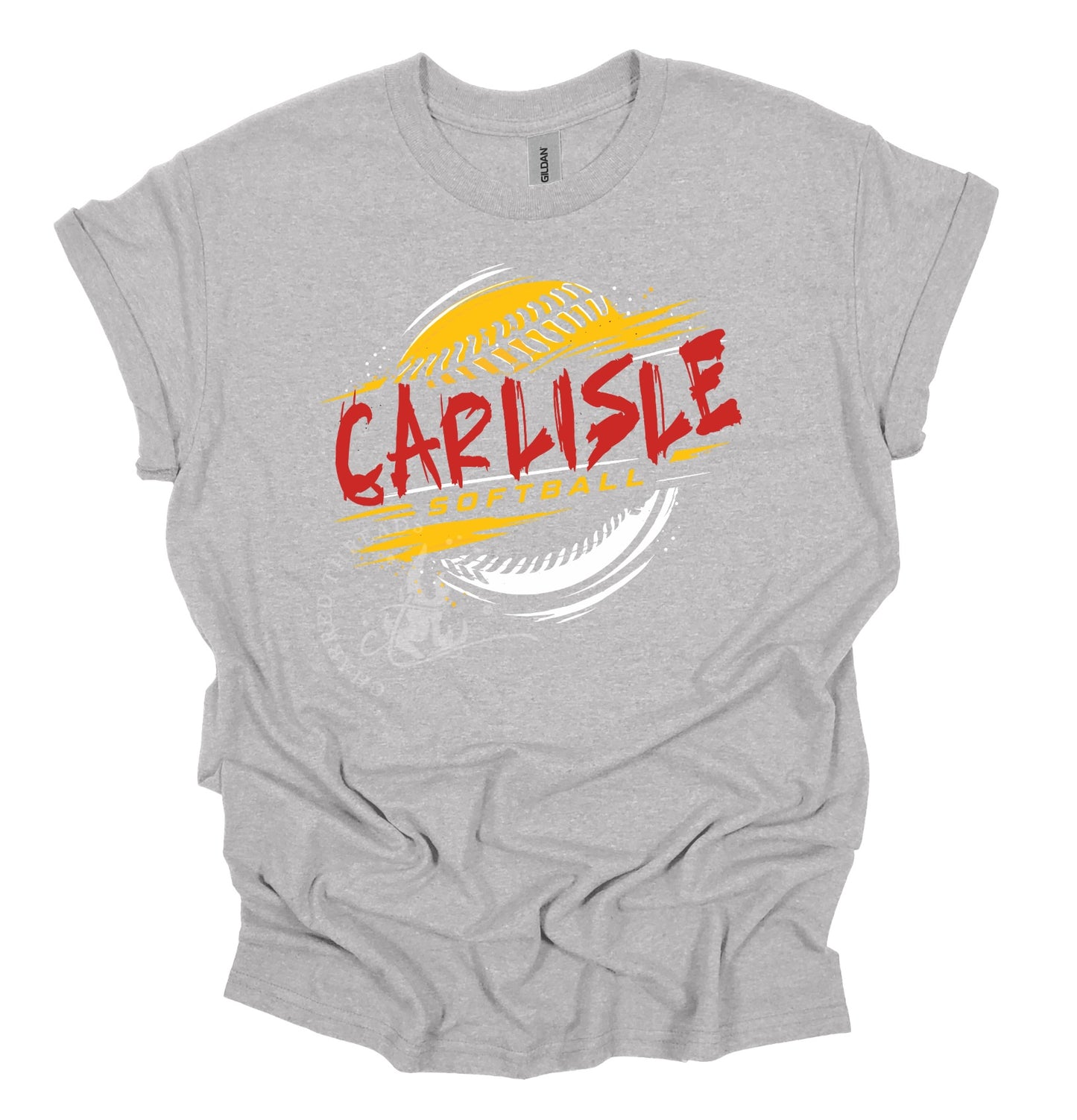 Carlisle Wildcats Softball Grunge Shirt | Softball Graphic Tee | Carlisle Game Day Shirt