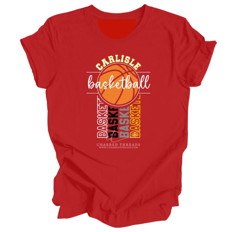 Vertical Bounce Carlisle Basketball Tee, Crewneck, or Hoodie | Infant–Adult Sizes | Black, Red, White, or Charcoal