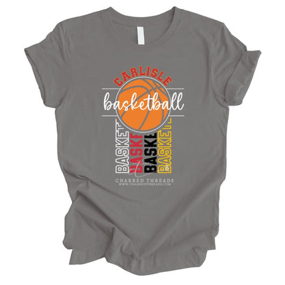 Vertical Bounce Carlisle Basketball Tee, Crewneck, or Hoodie | Infant–Adult Sizes | Black, Red, White, or Charcoal