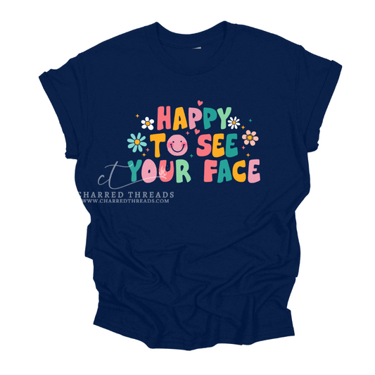 Happy to See Your Face – Retro Smile & Daisy Apparel Collection