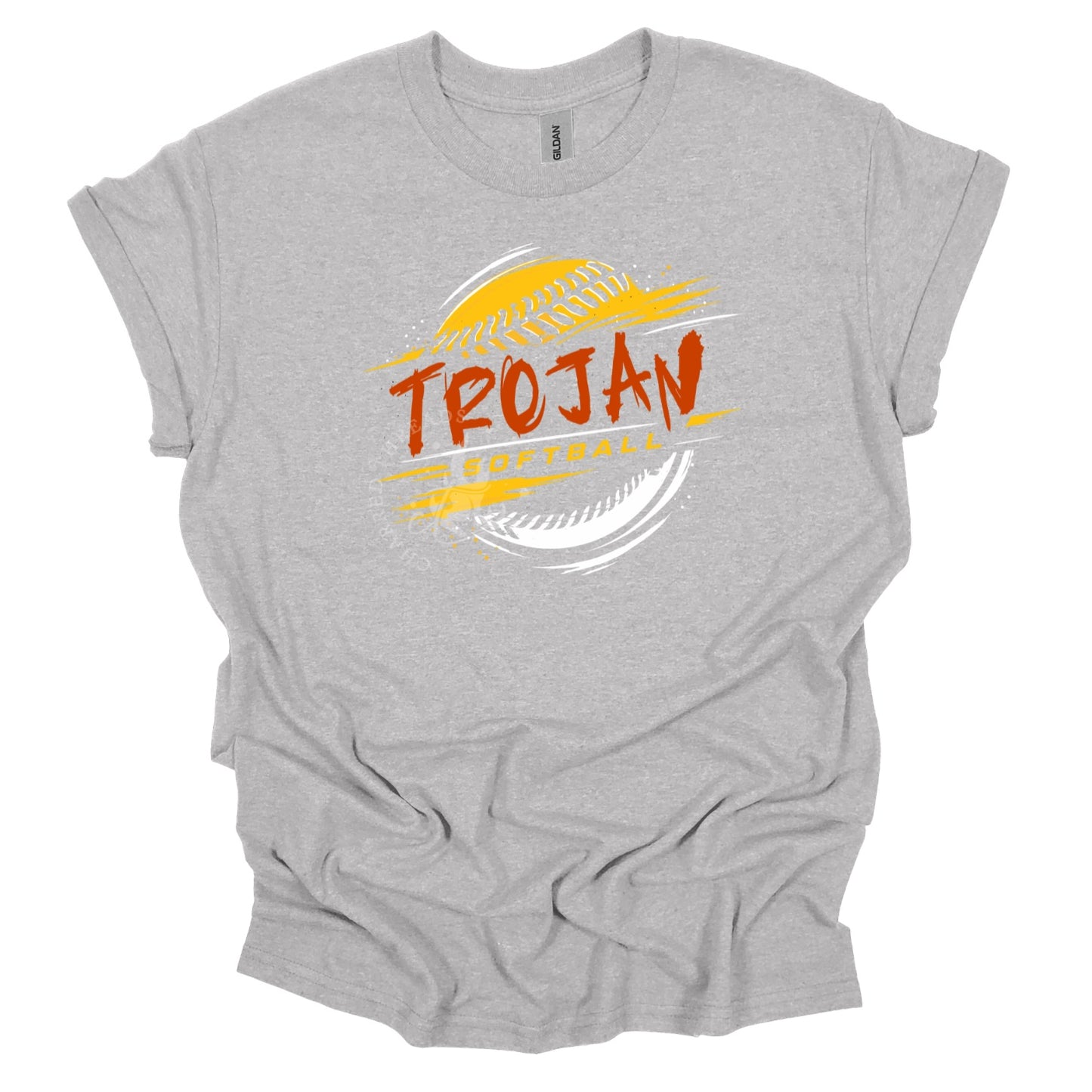 Pleasantville Trojans Softball Grunge Shirt | Vintage Softball Tee