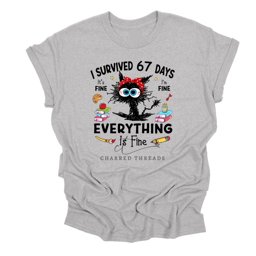I Survived 67 Days – Everything Is Fine Apparel Collection