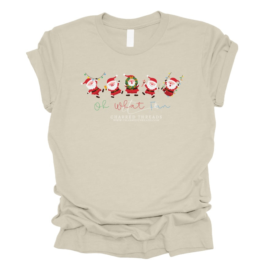 Oh What Fun – Santa Line Dancing Christmas Tee & Crewneck