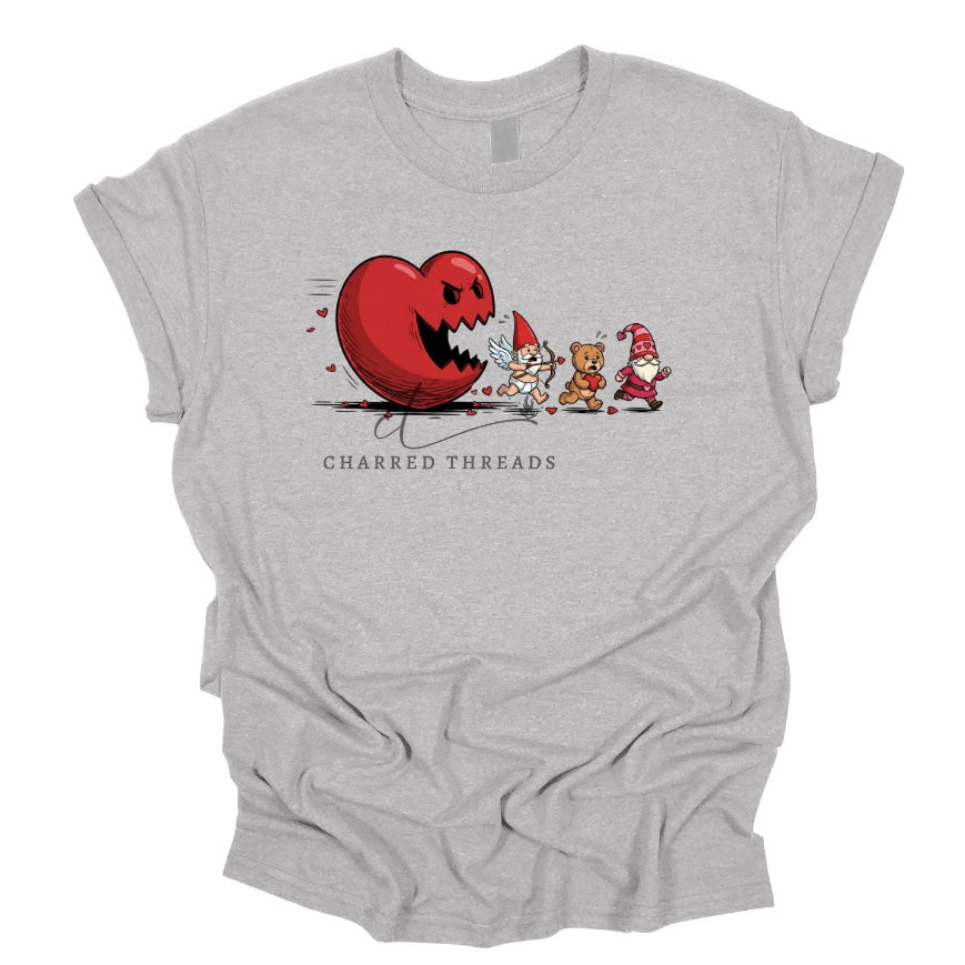 Pac-Man Valentine Tee & Crewneck – Funny Love Graphic