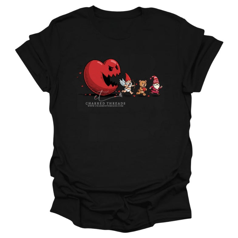 Pac-Man Valentine Tee & Crewneck – Funny Love Graphic