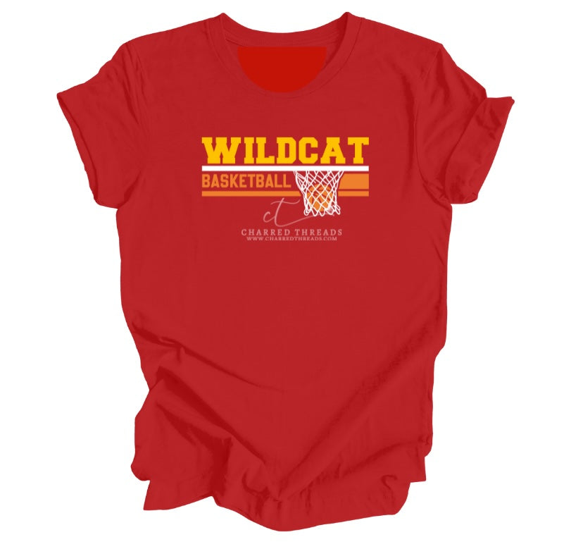Wildcat Net Carlisle Basketball Tee, Crewneck, or Hoodie | Infant–Adult Sizes | Black, Red, White, or Charcoal