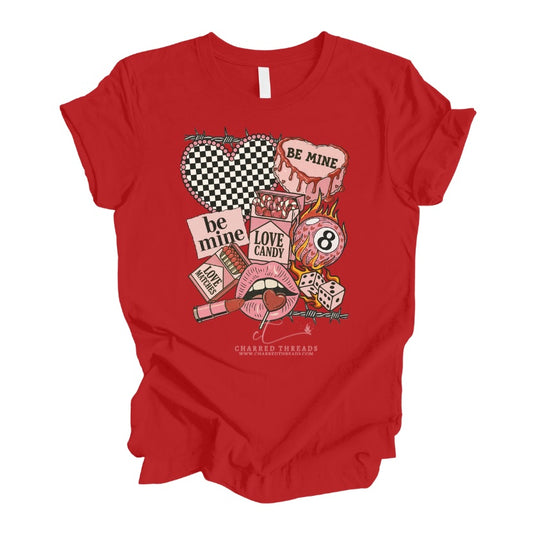 Retro Valentine Collage Graphic Tee & Crewneck Sweatshirt
